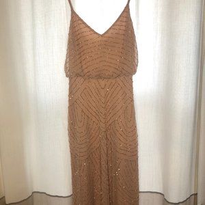 Adrianna Pappell Art deco blouson beaded gown